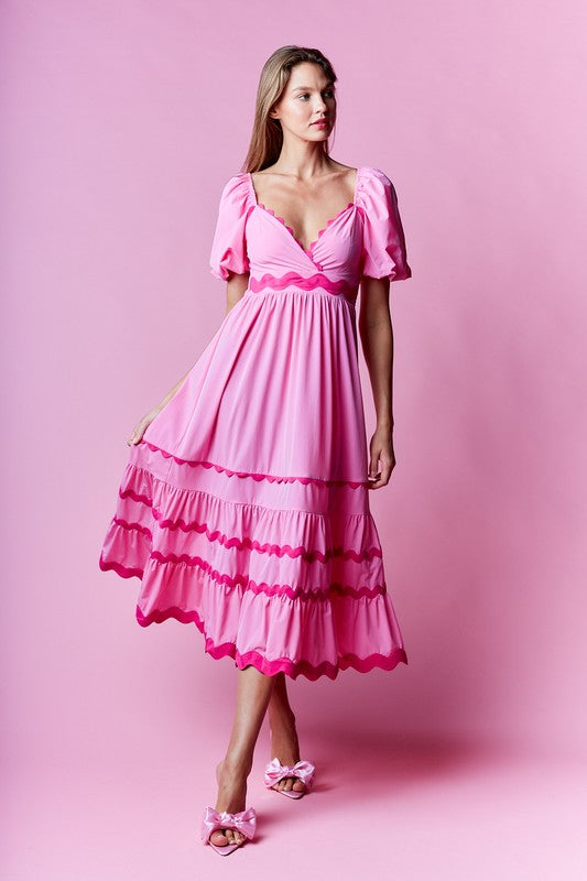 Lily Midi Pink Dress