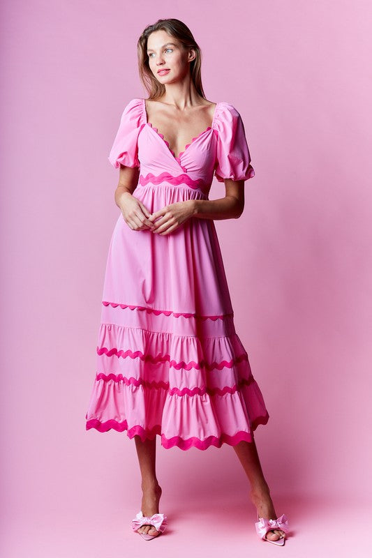 Lily Midi Pink Dress