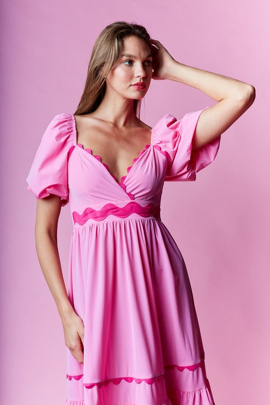Lily Midi Pink Dress