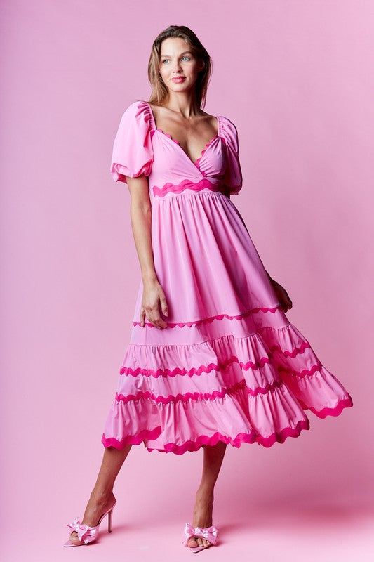Lily Midi Pink Dress
